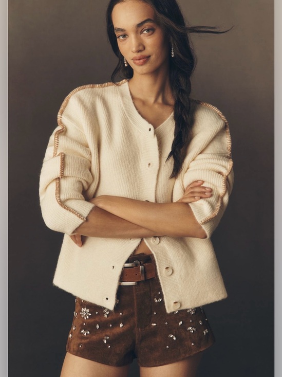 Pilcro Sweaters - Oversized pilcro whipstitch cardigan